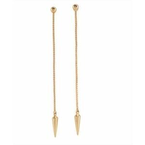Origami Owl Gold Spike Drop Earrings NEW